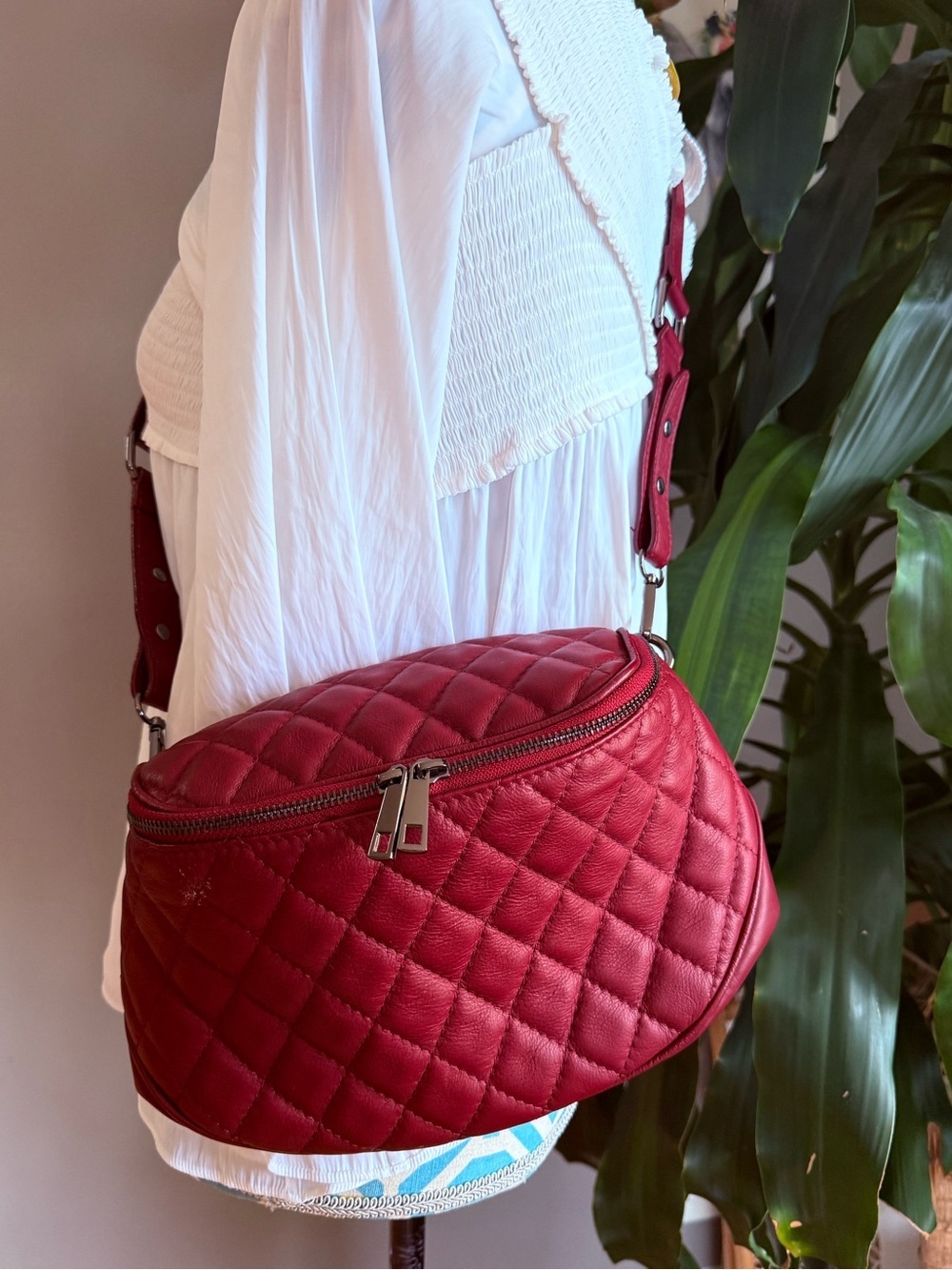 A. Bellucci Crossbody Genuine Leather Made In Italy